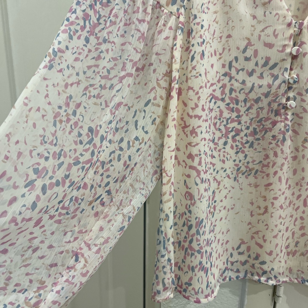 Express Multicolor Abstract Blouse - image 5